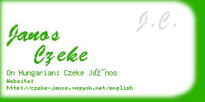 janos czeke business card